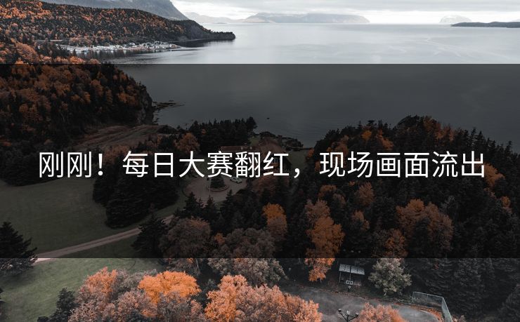 刚刚！每日大赛翻红，现场画面流出